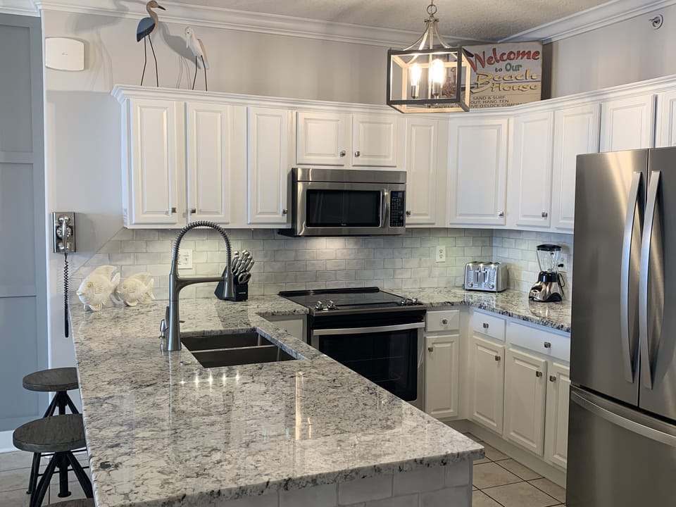 All new appliances for a newly remodeled kitchen with granite countertops!