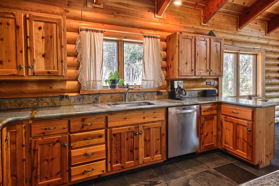 Gourmet kitchen with cookware and servingware, ready for any culinary adventure.