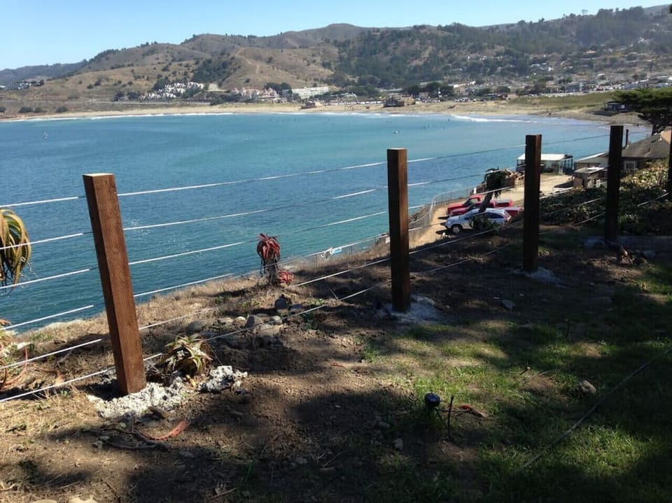 Back yard fencing 70 feet above sea level