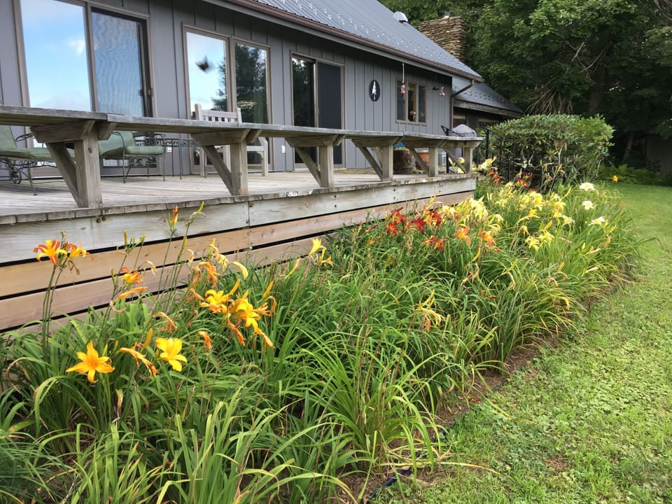 back deck that looks toward view