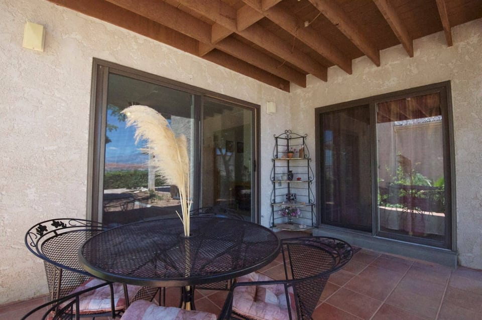Large, private, tiled patio to enjoy your view from!