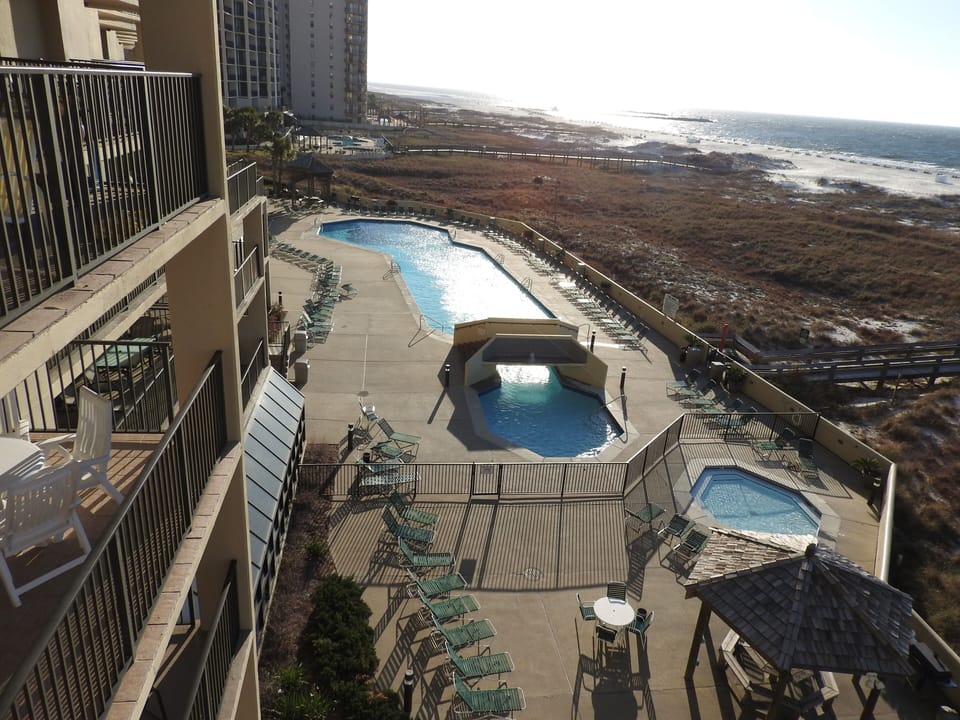 This is your large pool...kids pool and barbecue...enjoy!