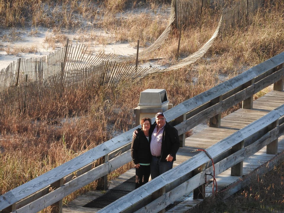 Walking on the boardwalk...