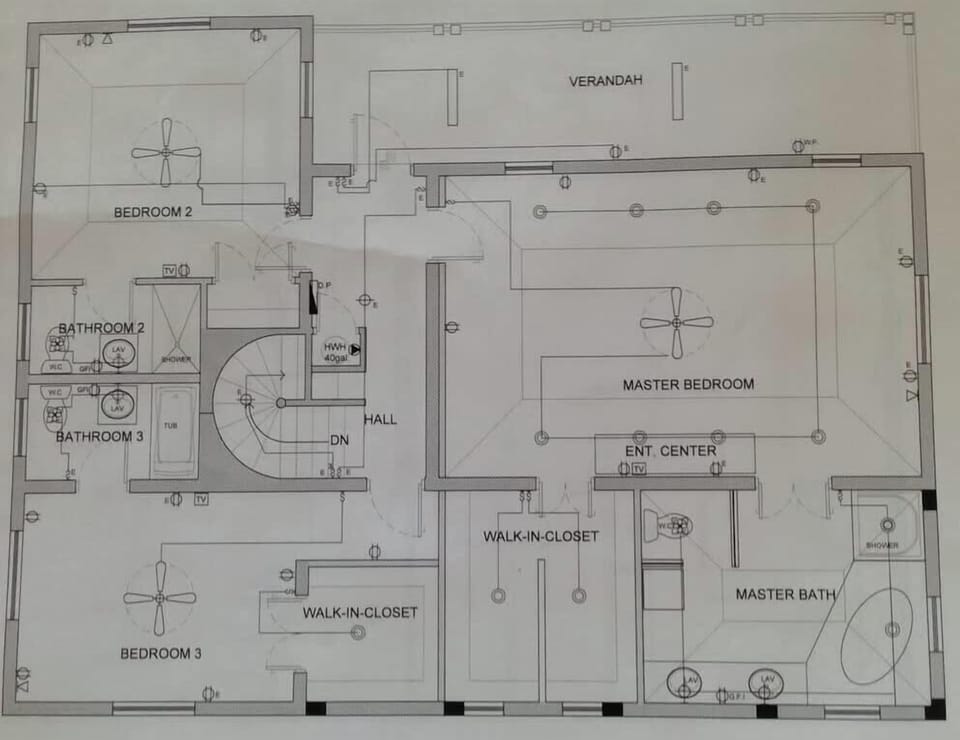 Upstairs layout plan