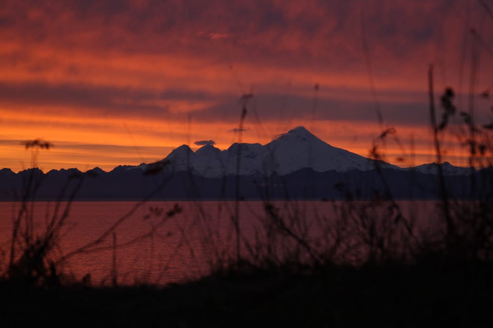 Ilamana Volcano at sunset
