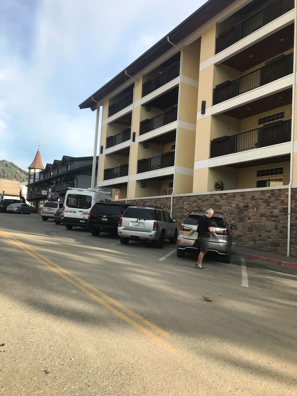 Street parking with Parking Meters.