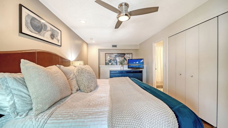 bedroom with a large closet