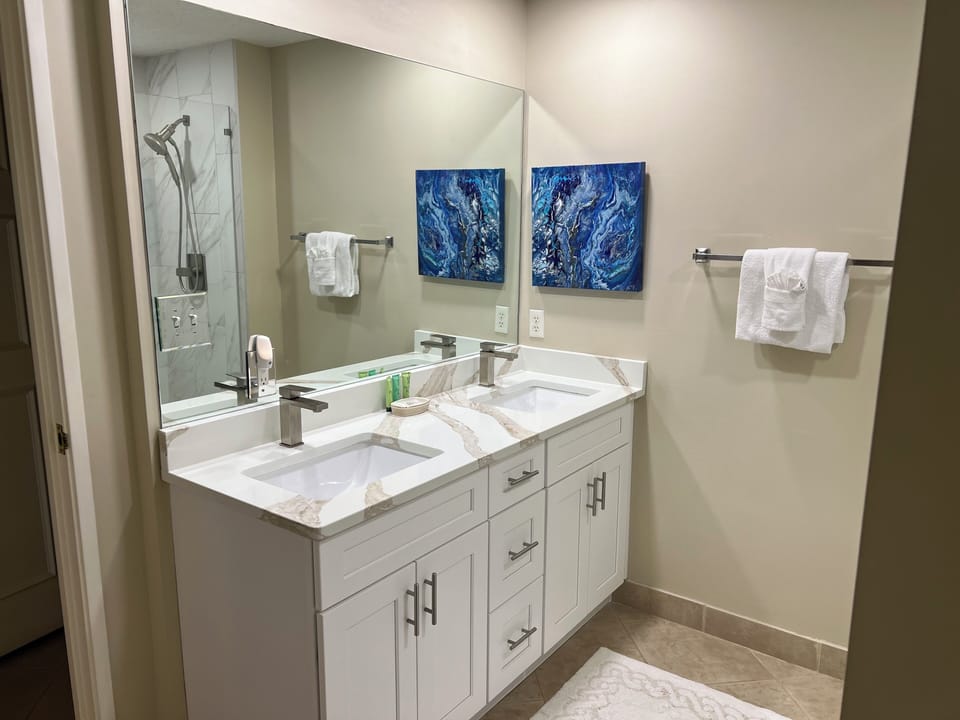 Primary Bath with dual sinks.