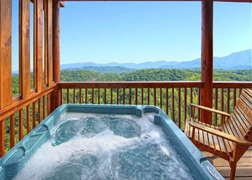 Fantastic views from the hot tub.