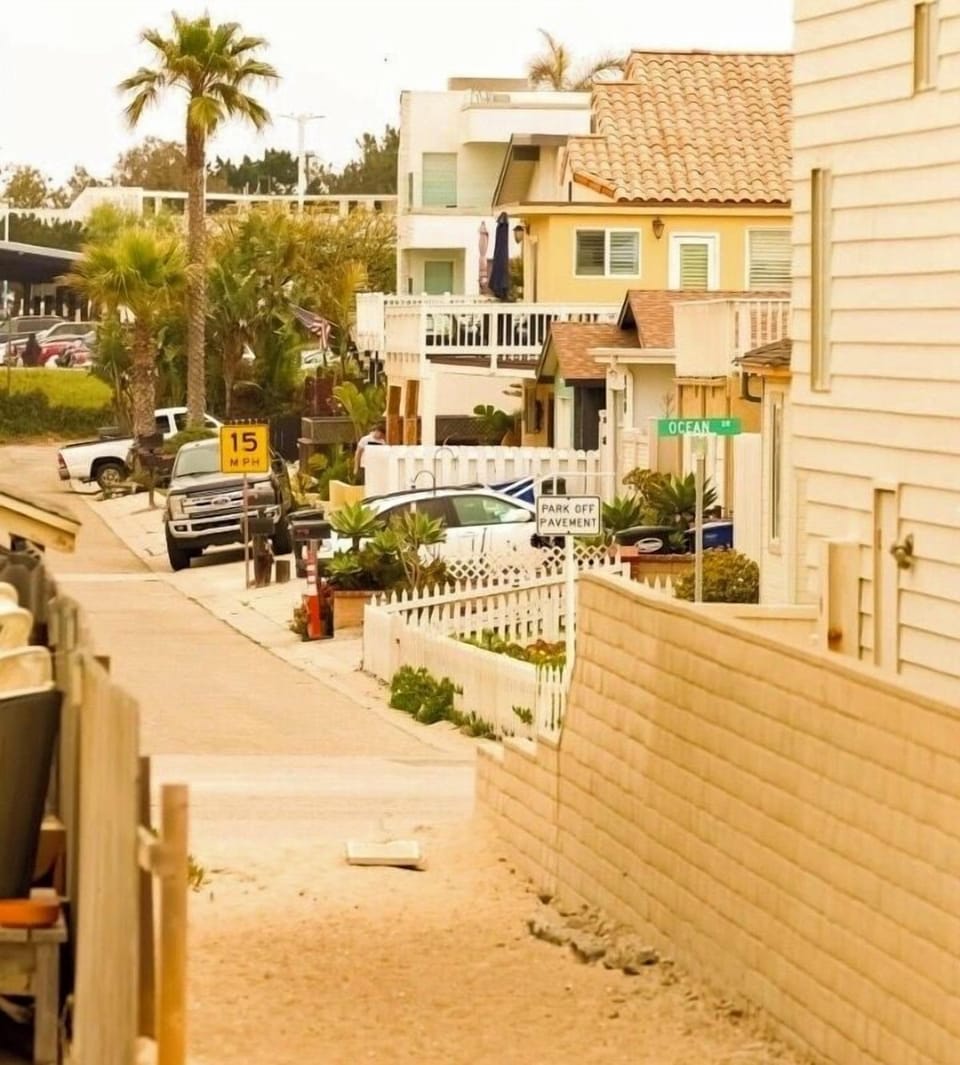 Picture of house from sand of the beach 