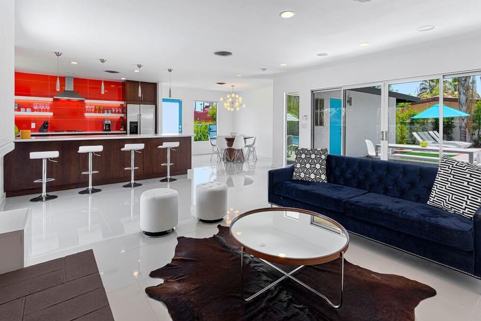 Living Room to Kitchen and Dining Area
