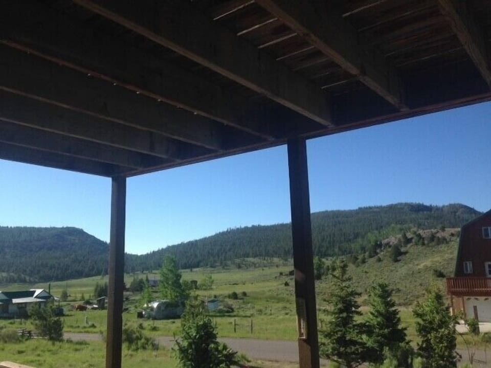 view from downstairs porch