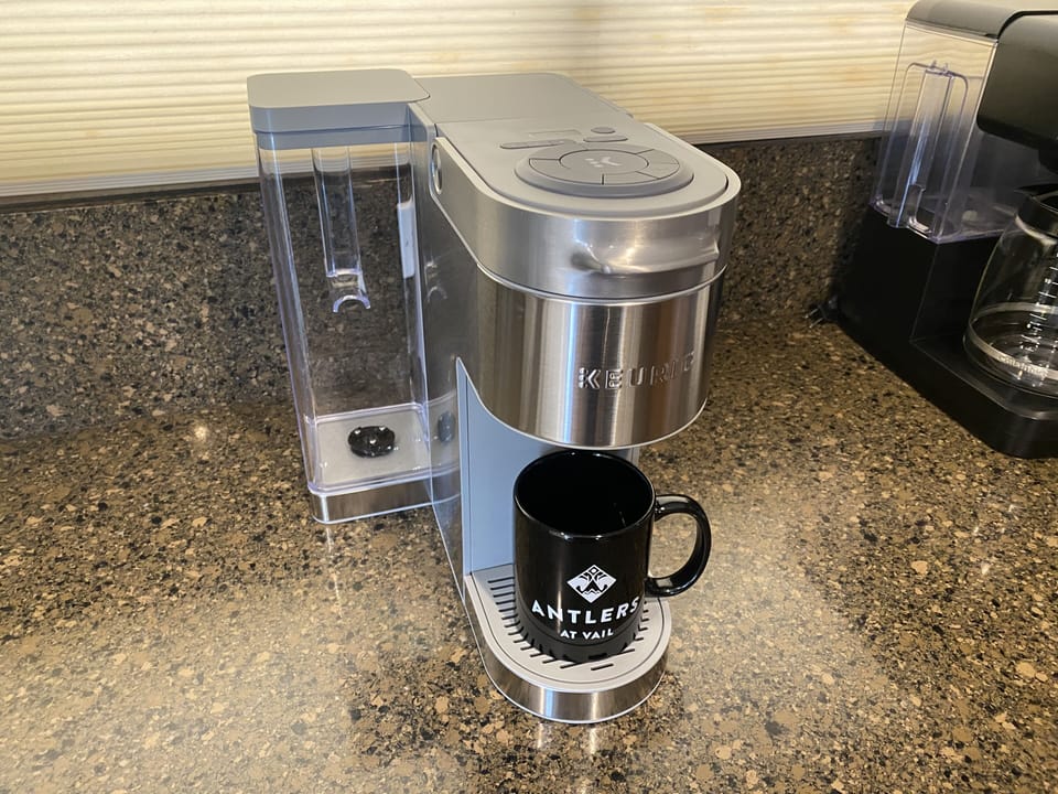 Keurig coffee maker in unit
