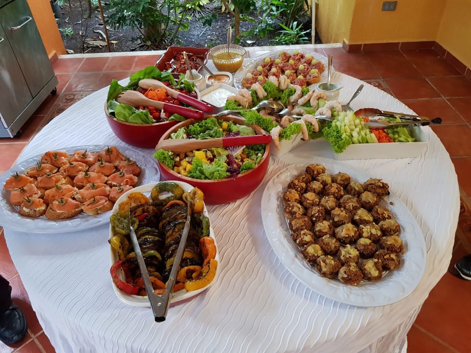 Appetizers prepared by chef