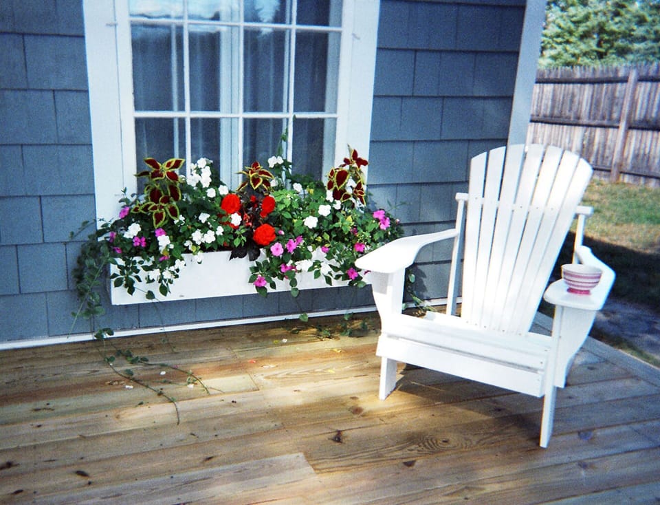 Deck with Adirondack chairs
