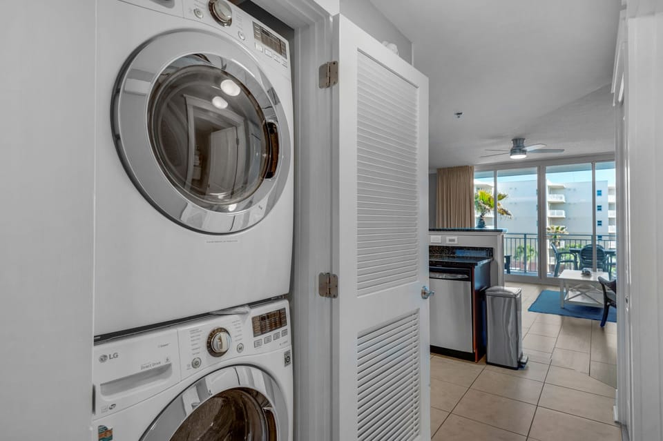 LG washwer and dryer in the unit.