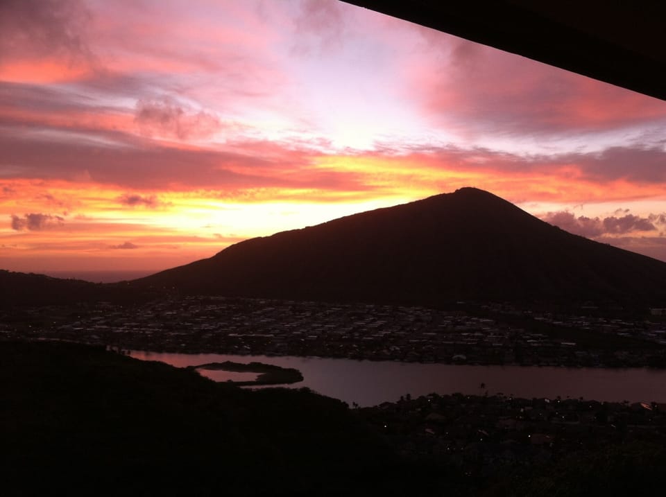 Our sunrise view!!! During summer months see the sun rising from the ocean