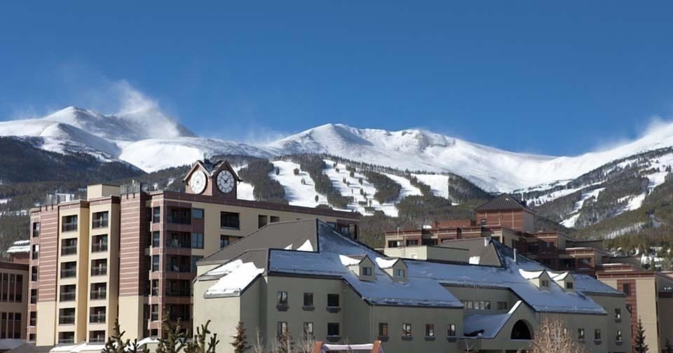The village with Peaks 9 and 10 behind

