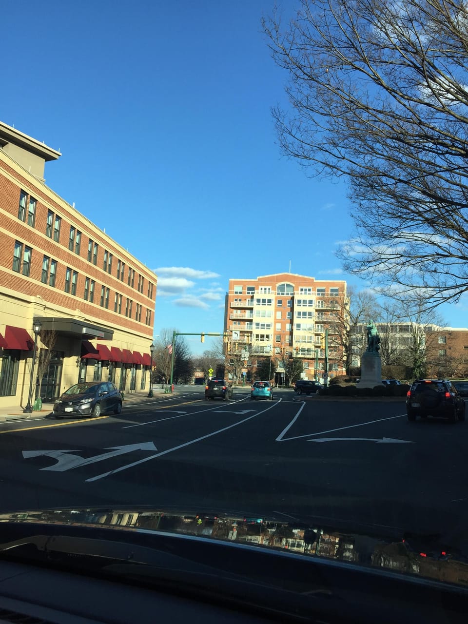 100 yards from the entrance of the Downtown Mall
