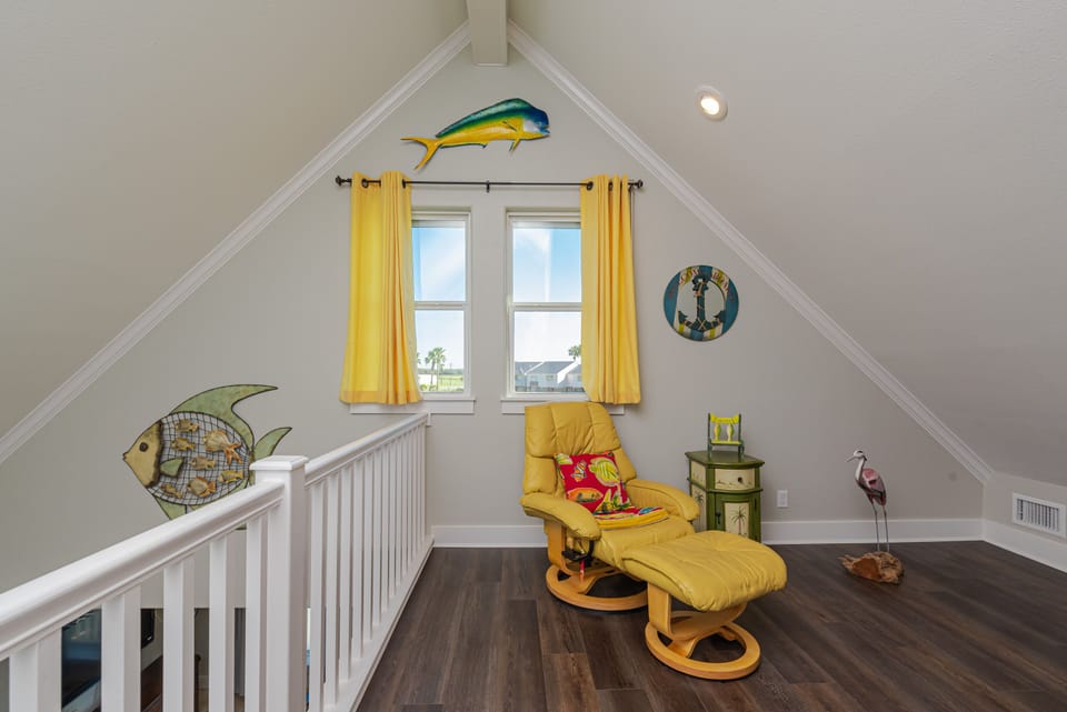 Our spacious loft has a queen sized bed. New photos coming soon.