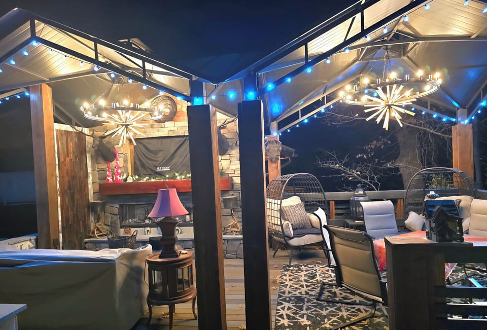 A new 24 x 17 ft gazebo "Fox & Bobcat Run" , because that's what happens.