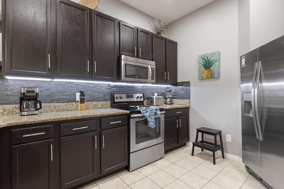 Updated kitchen with stainless appliances