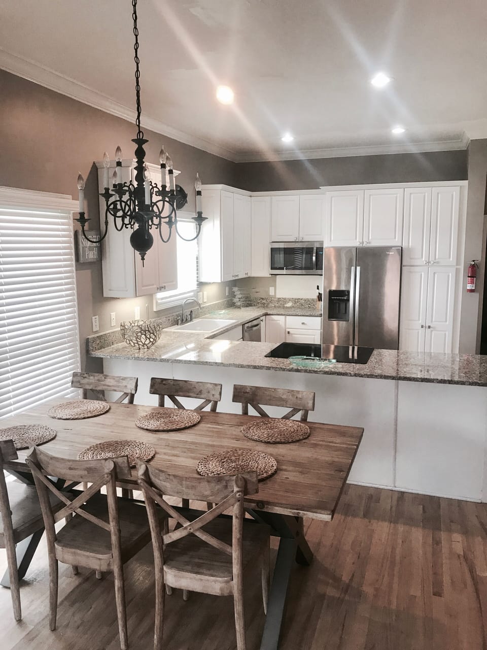 New stainless steel appliances new granite countertops