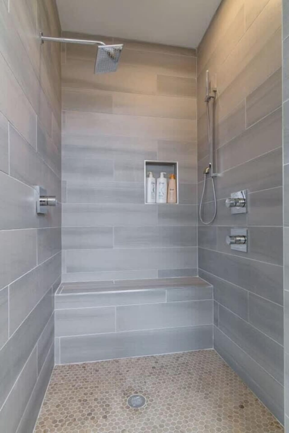 HUGE ensuite bath with amazing shower!