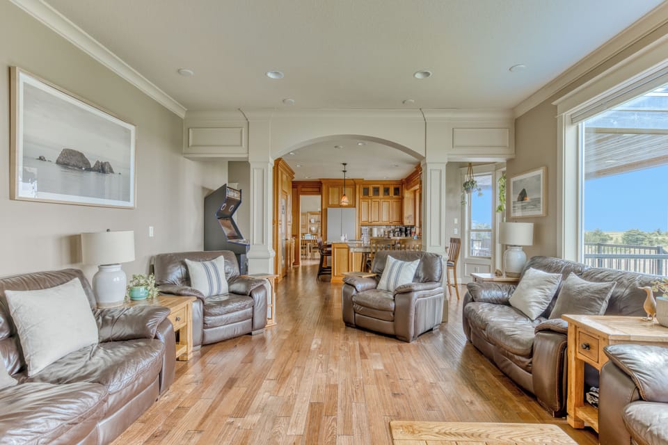 This is a great spot to gather as a family and visit, or watch a movie