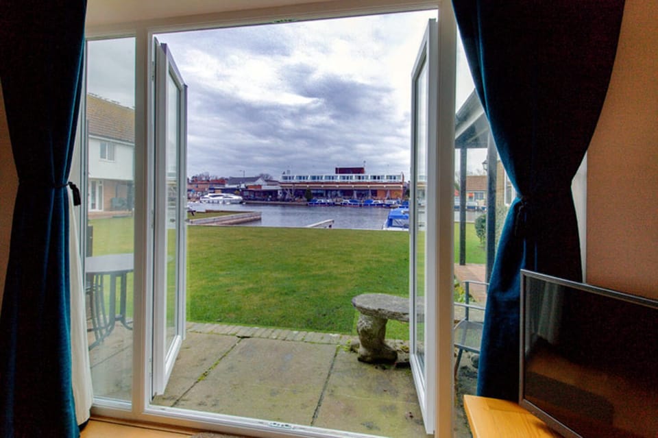 View of the river from the french doors 