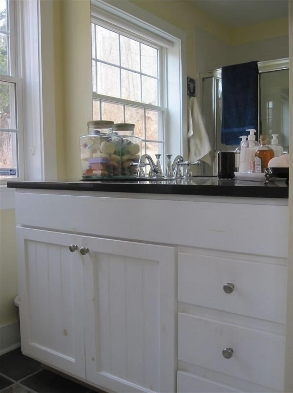 Downstairs bathroom. Laundry room on main floor. 