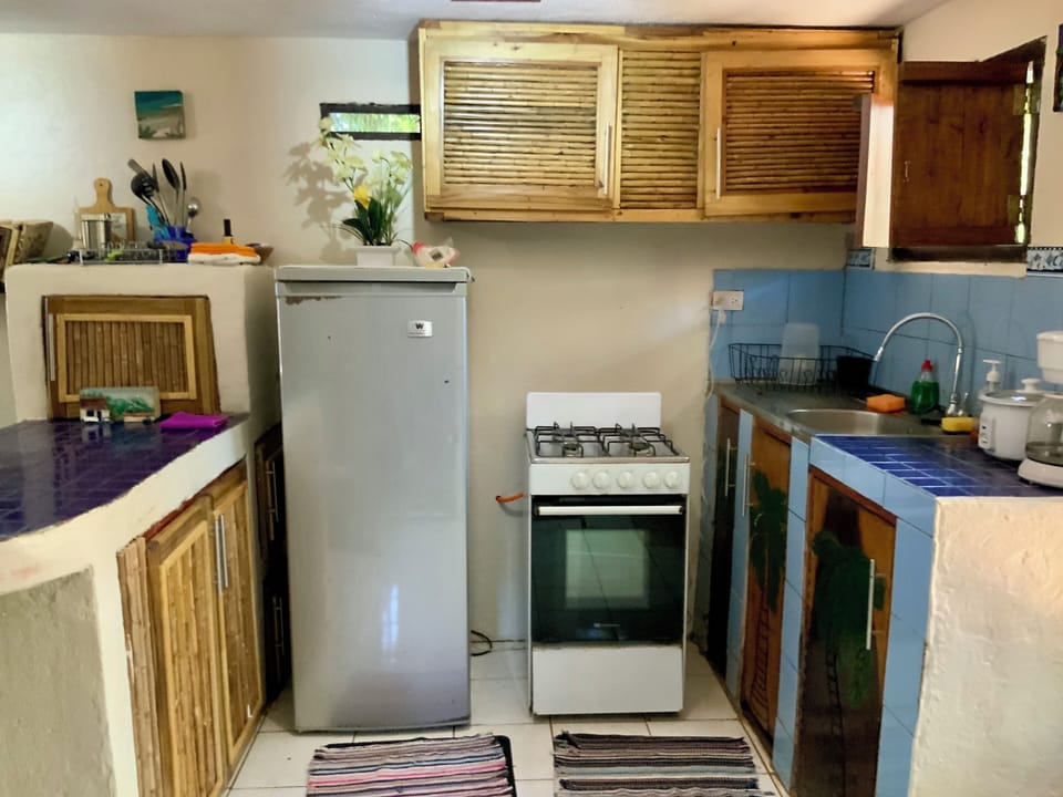 Fully equipped kitchen with everything you need.