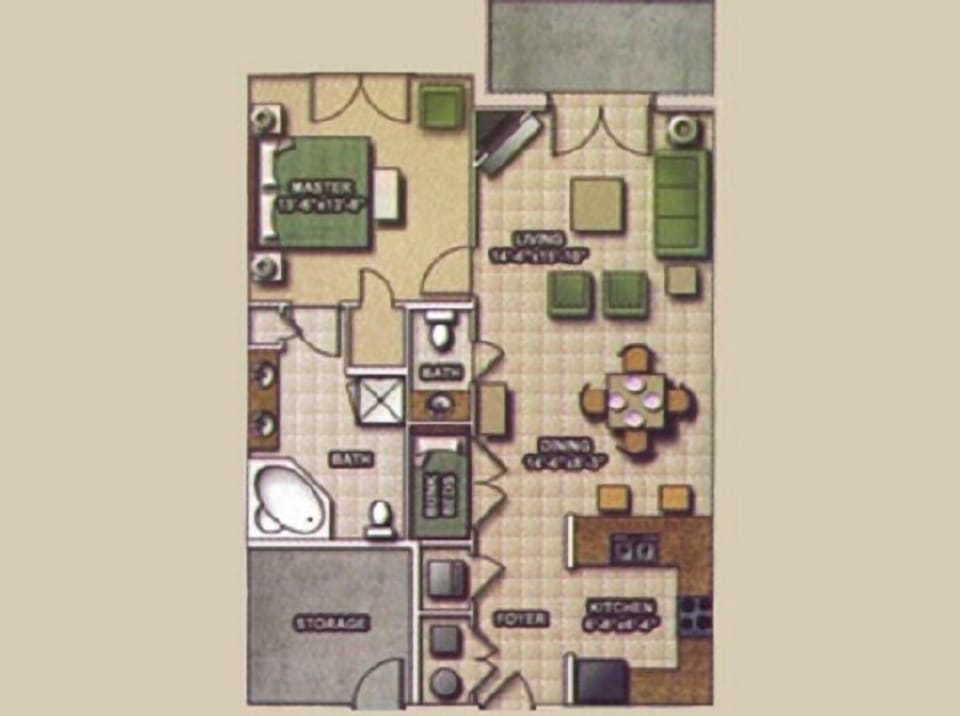 Floor Plan with bunk room.