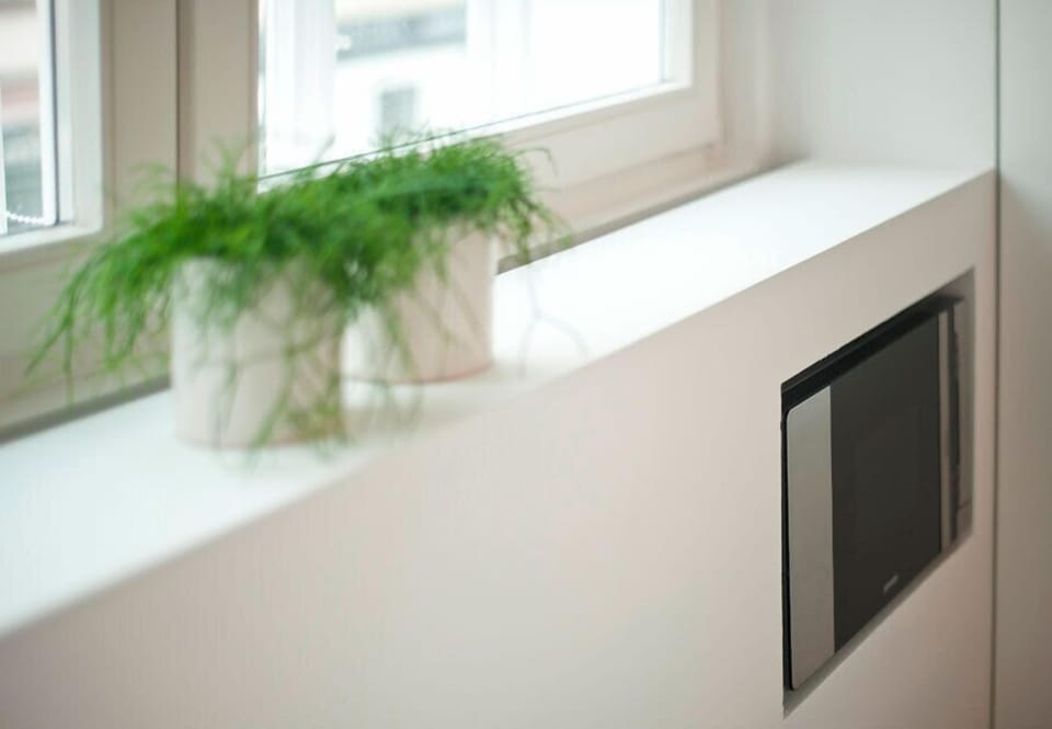 Even though the apartment is quite small, the space has been fully used.