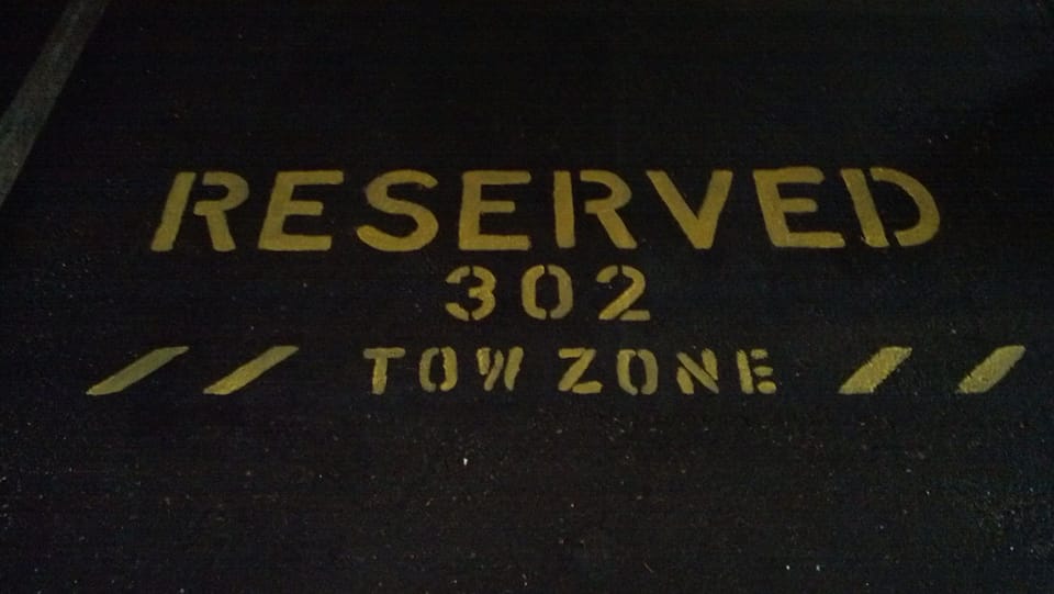 Reserved covered parking within 60 feet of elevators. Lots of carts for luggage.