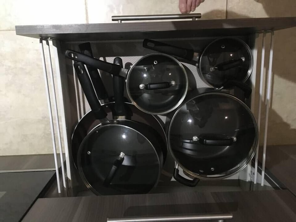 Full set of pots and pans