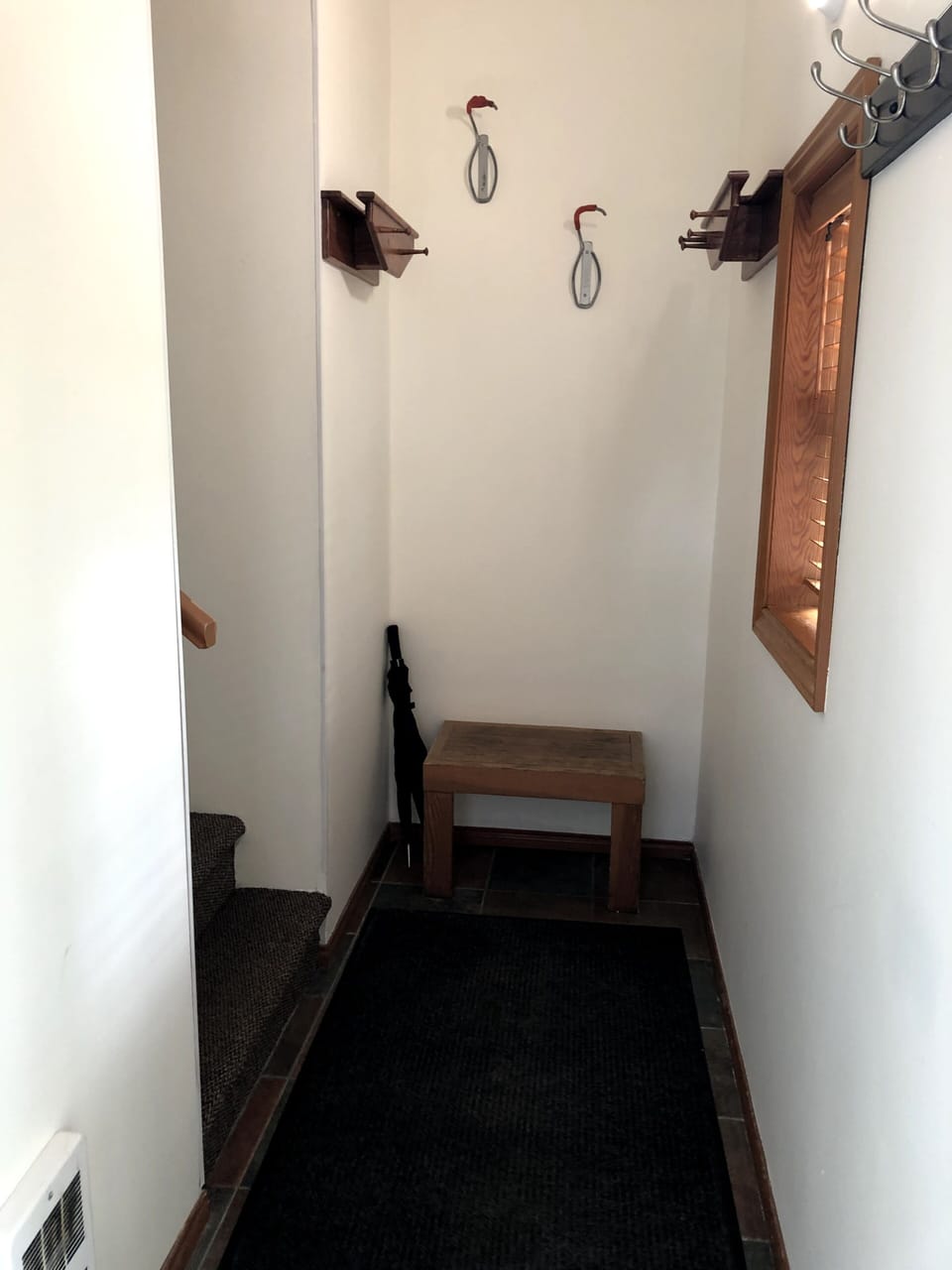 Entrance foyer with lots of room for skis, boots and bikes.