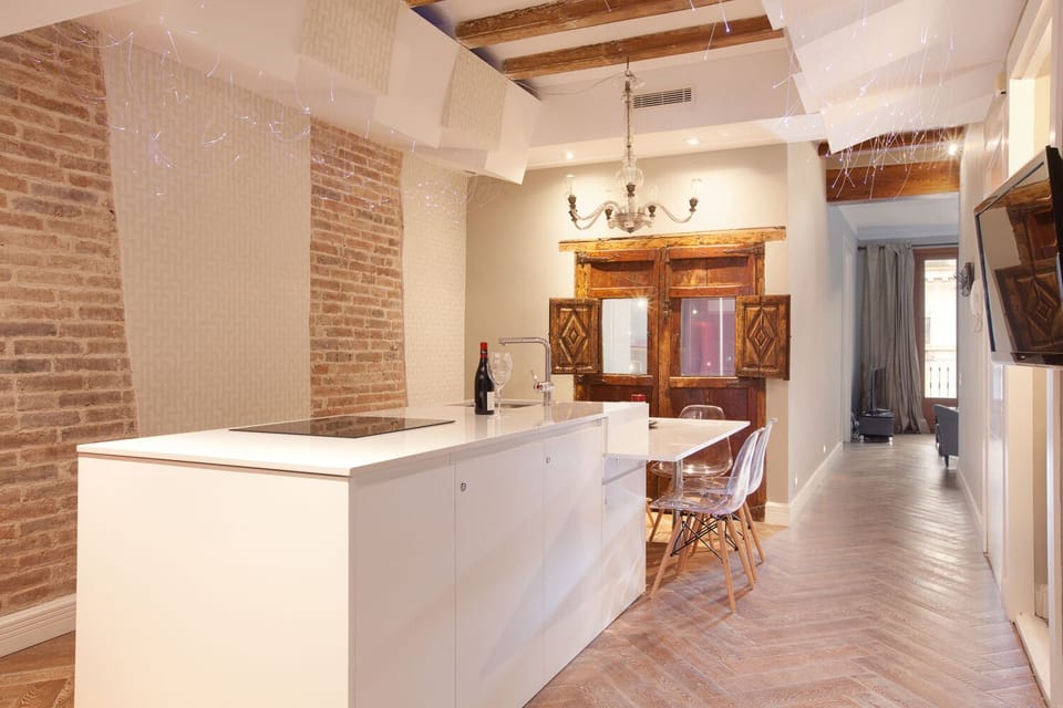 Kitchen with all the utensils to cook as a chef