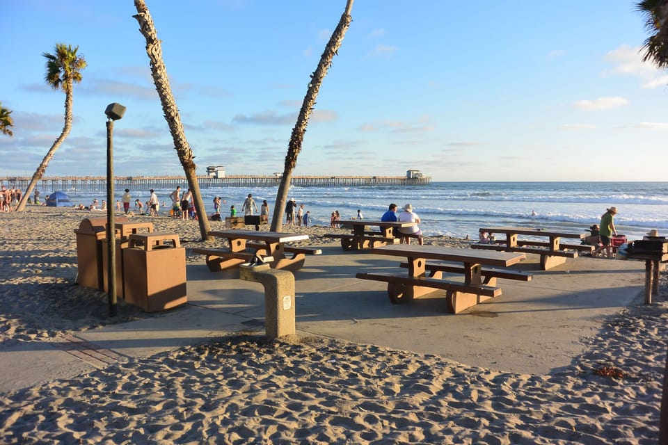 A view of the pier from the beach