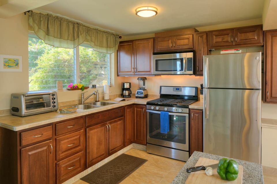 Your kitchen has high end and stainless appliances, all the gadgets too.
