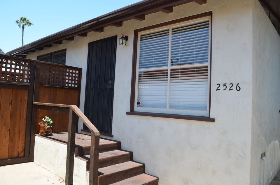 Front door from driveway