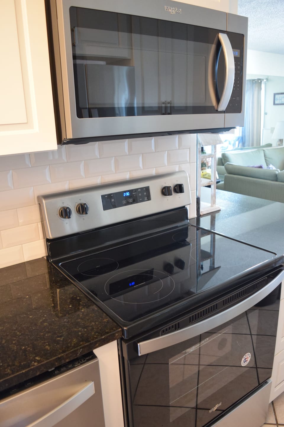New Stainless Steel Range and Microwave