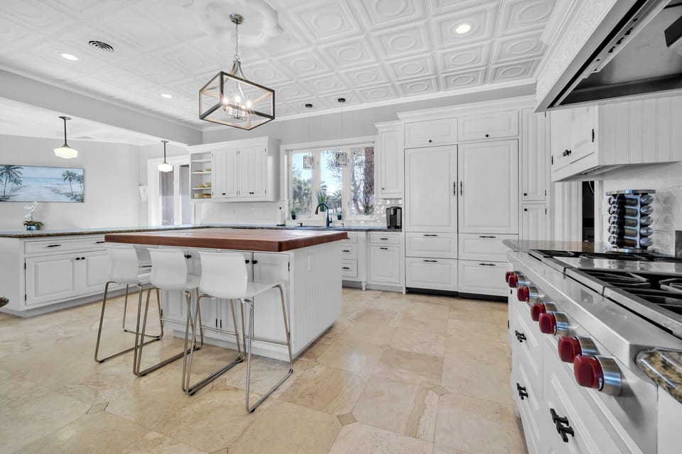 Chefs kitchen with Two of everything. This years addition are 2 electric convection oven. Makes Holiday and family gatherings easy to enjoy for the family Chef!