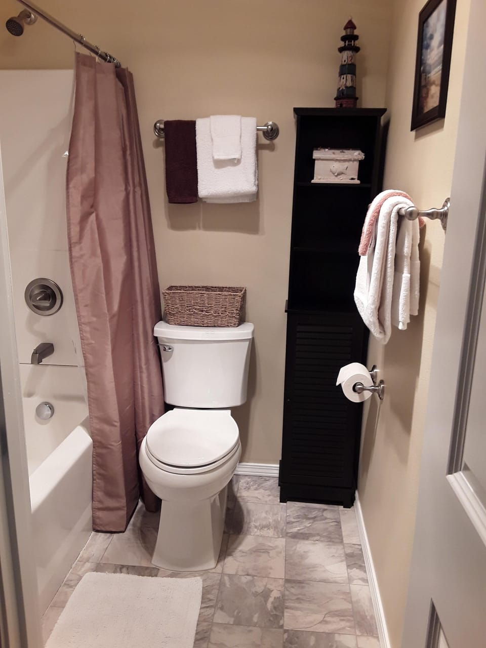 Bathroom in the private bedroom, vanity area and sink in bedroom area.