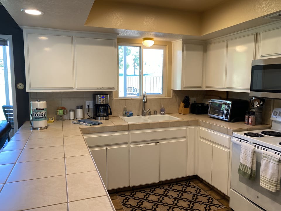 The kitchen should have everything you need for your stay