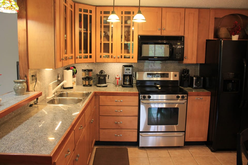 Kitchen with everything you'll need to make a delicious meal.