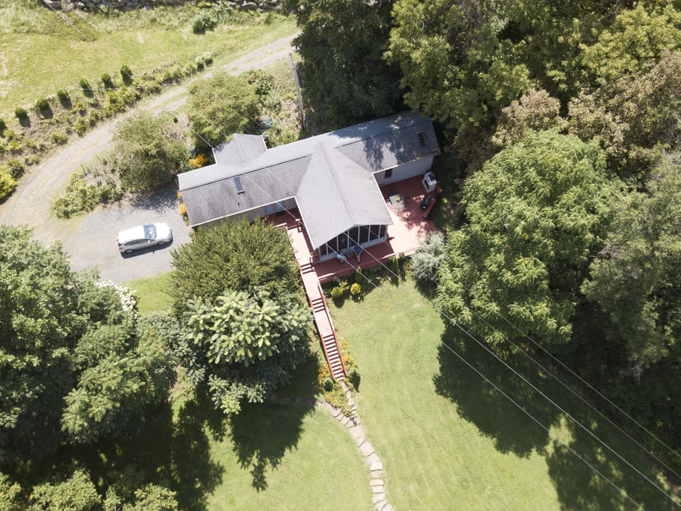 Aerial view of part of the property. 