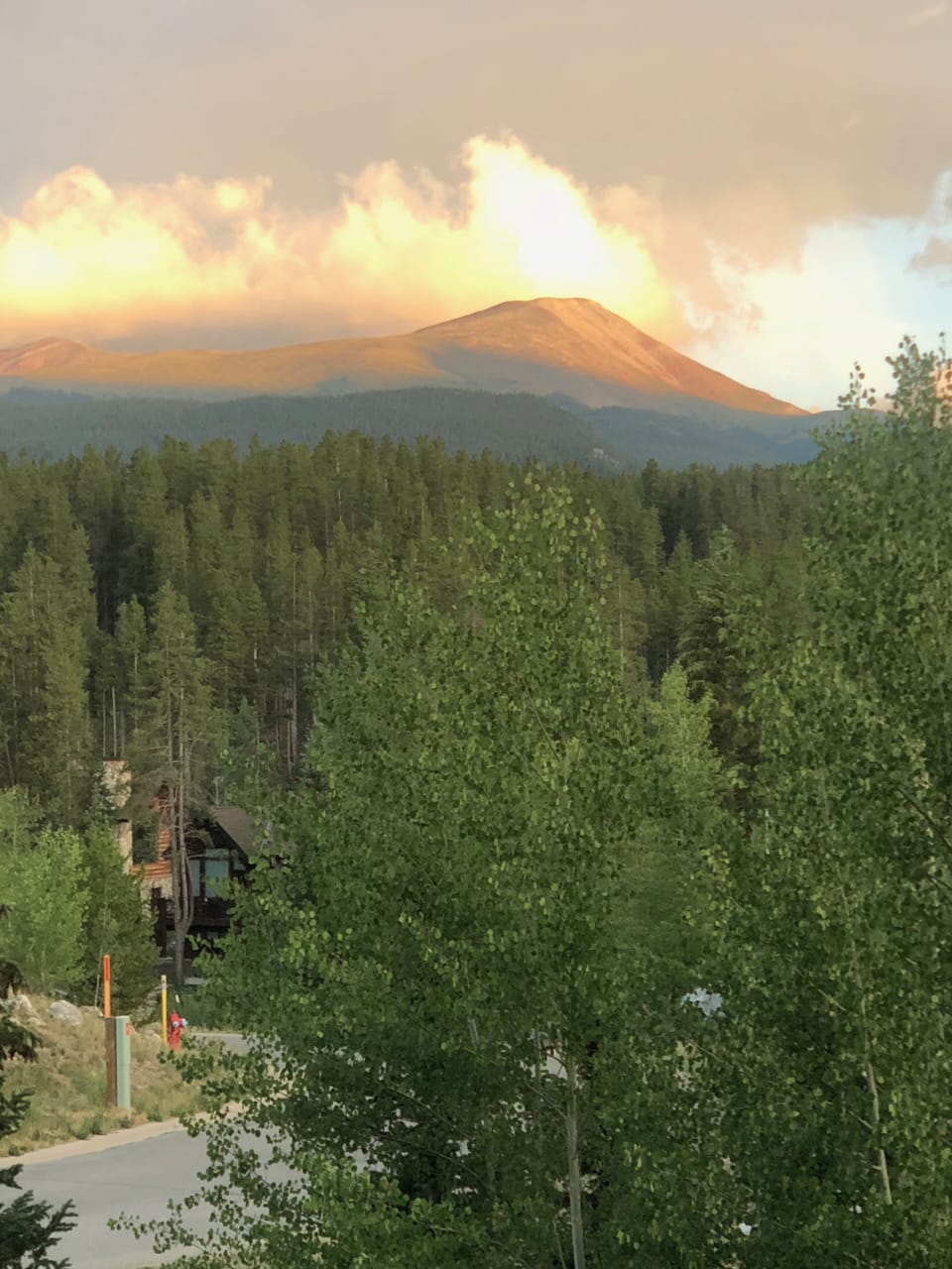 View of Mt Baldy from deck