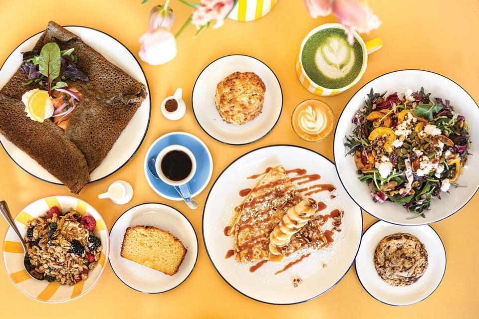 Walk around the corner and step into a slice of Paris at The Yellow Table Café—East Nashville’s cozy crêperie serving sweet and savory crêpes, seasonal soups, and French-inspired pastries.