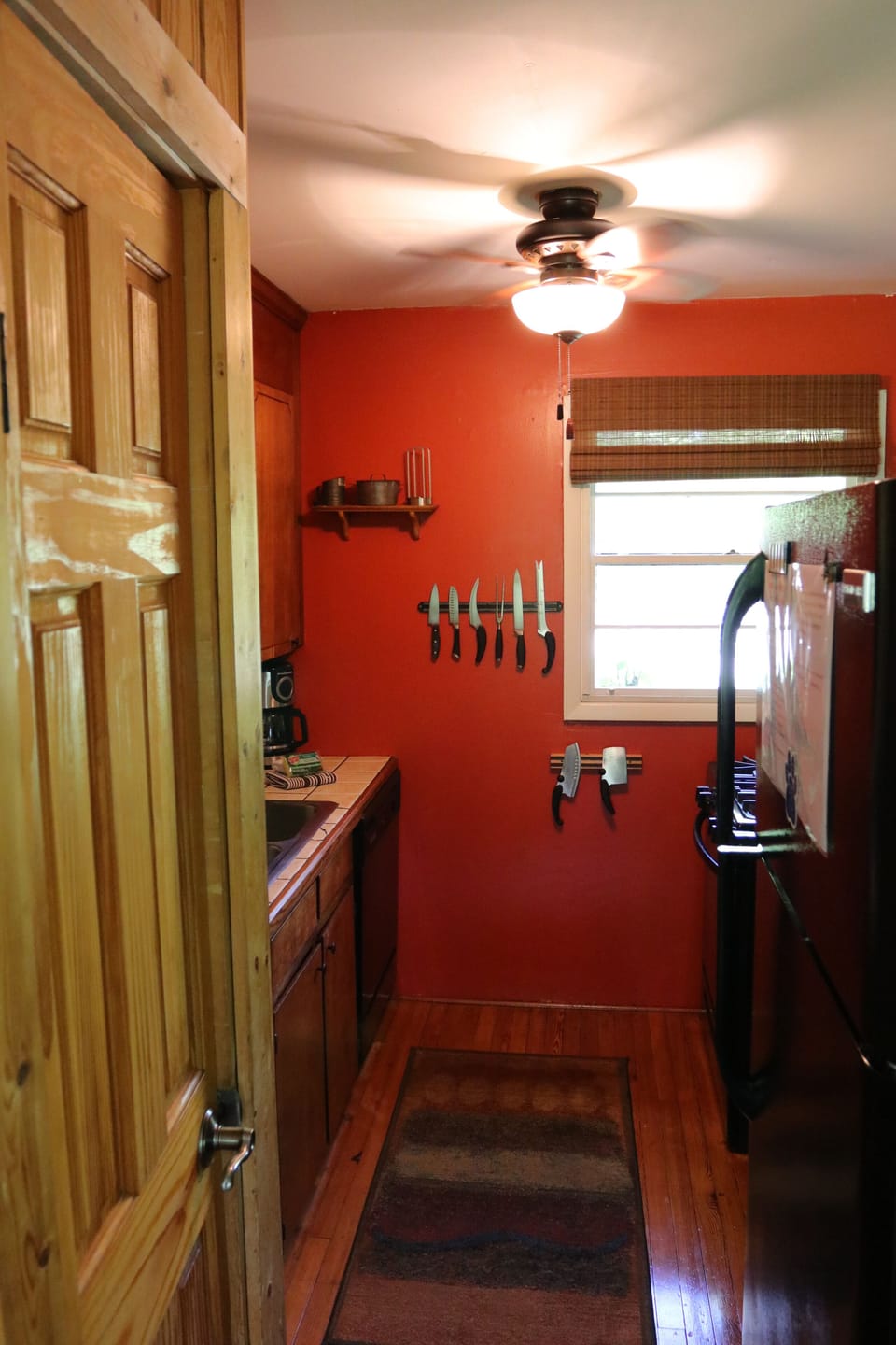 Fully Equipped Galley Kitchen with Full Size Refrigerator, and Pantry